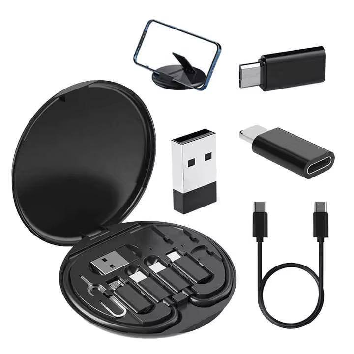 Kit d’adaptateurs 3-en-1 — Boîtier voyage (Lightning / USB-C / Micro-USB) 🔌✨