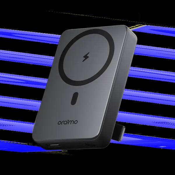 ⚡ PowerBank Magnétique Oraimo 10 000 mAh – Charge Rapide & Fixation MagSafe